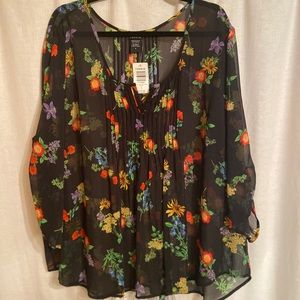 Torrid floral plus size blouse